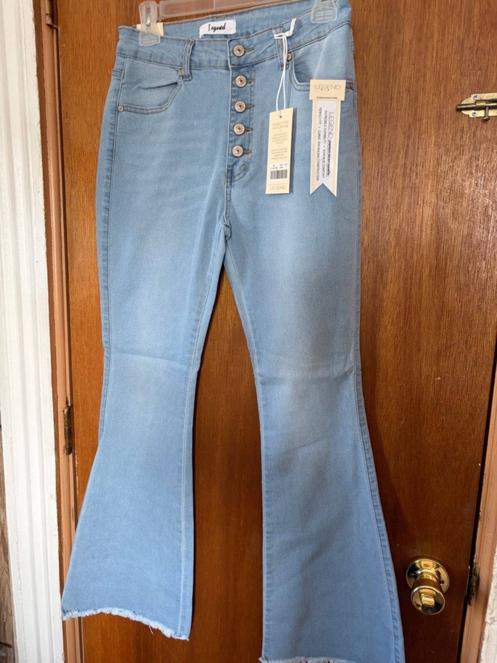 Legend High-Rise Light Wash Flare Jeans